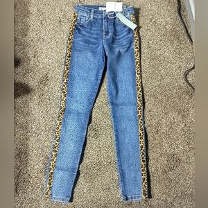 Girls high-rise skinny jeans
